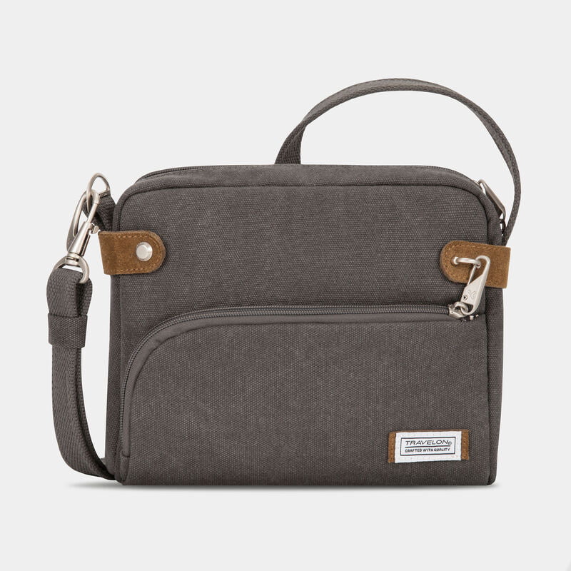 Travelon Cross-Body Bag Pewter Travelon Anti-Theft Heritage Crossbody