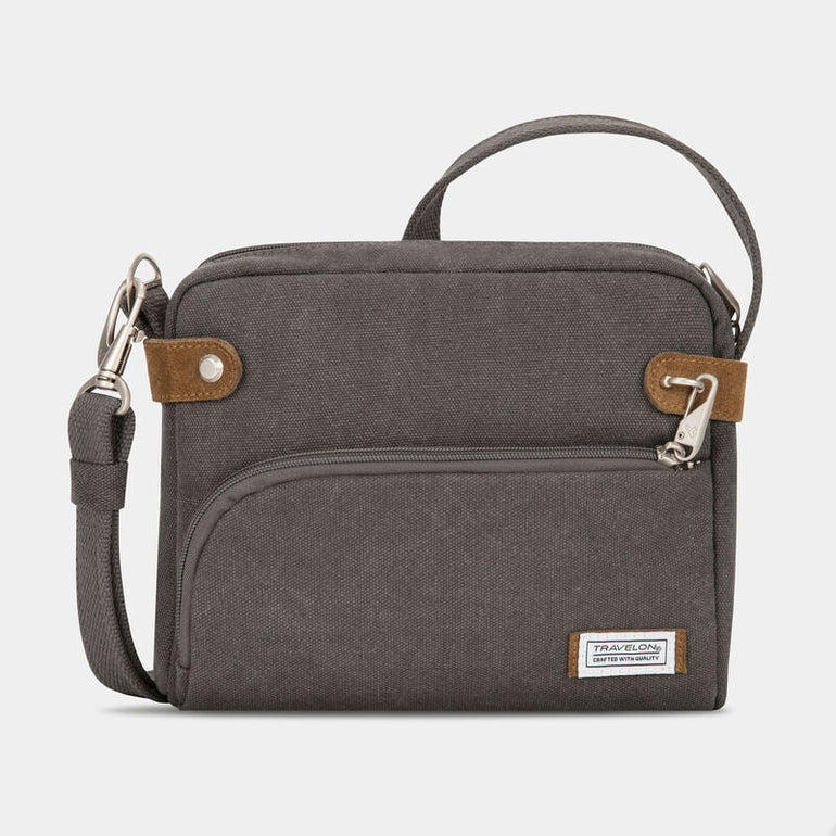 Travelon Cross-Body Bag Pewter Travelon Anti-Theft Heritage Crossbody