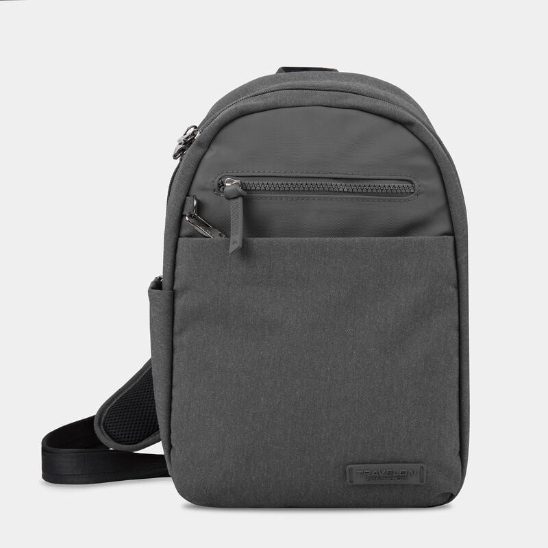 Travelon Sling Bag Gray Heather Travelon Anti-Theft Metro Sling