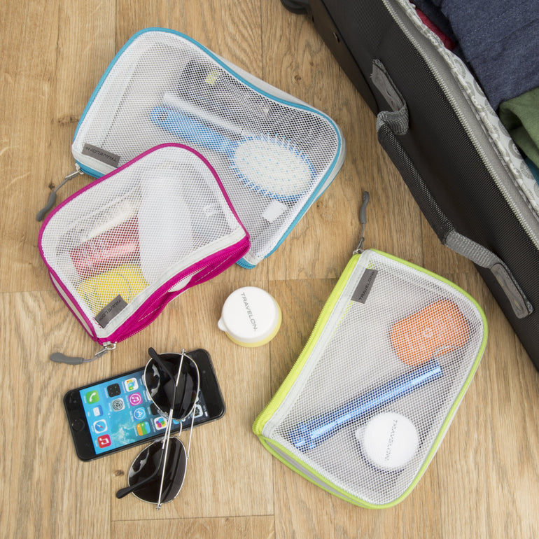Travelon Travel Accessories Travelon Set of 3 Assorted Piped Pouches