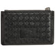 Mancini BASKET WEAVE RFID Secure Card Case and Coin Pocket - Black