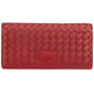 Mancini BASKET WEAVE RFID Secure Trifold Wallet - Red